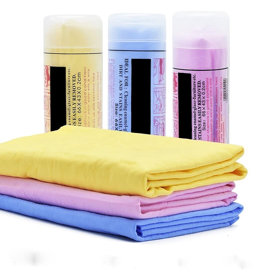 AutyleAutyle Chamois Towel, Multipurpose Chamois-Cloth, Wash Drying Cloth Suitable for Car, Swim Towel, Bath Towel, Suitable for All Kinds of Scenes(Big Pack of 3)