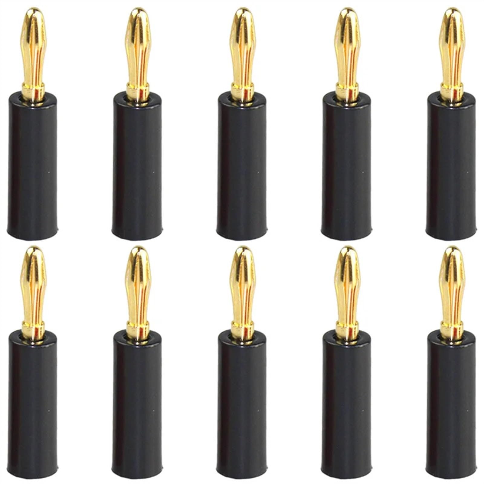 4 PZ Spina A Banana Rame Placcato Oro A Forma Di Y Cavo Dell Spina Spina Di Bloccaggio Connettore A Banana Hifi