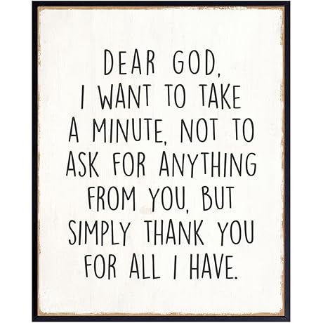 Dear God Quotes Wall Décor: Spiritual Décor for the Art of Gratitude
