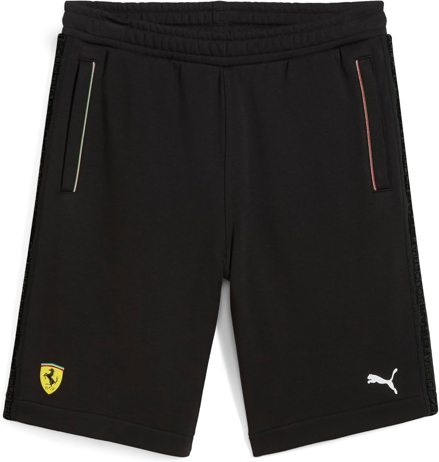 PUMA Men's Scuderia Ferrari Race Fleece Shorts, Puma Black SS25, XL