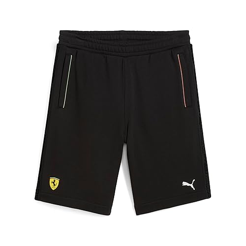 Puma Men's Scuderia Ferrari Race Fleece Shorts, Puma Black SS25, L