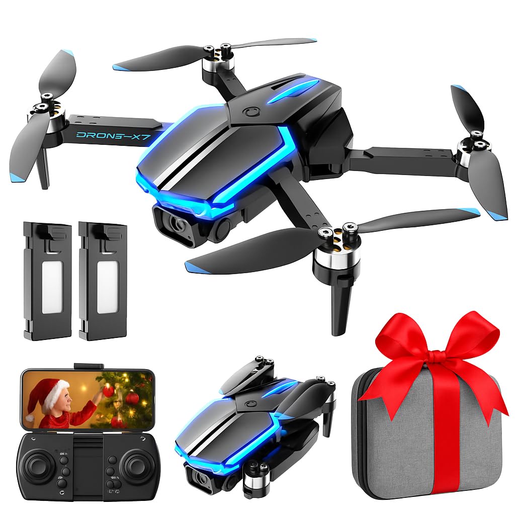 Dron con Camara 4K para Niño y Adultos RC Quadcopter con Motor sin Escobilla Mini Drone FPV con 40 min de Vuelo/Altitud Retención/Fotografía Gestos, Juguetes Regalo para Niños Navidad (Black)