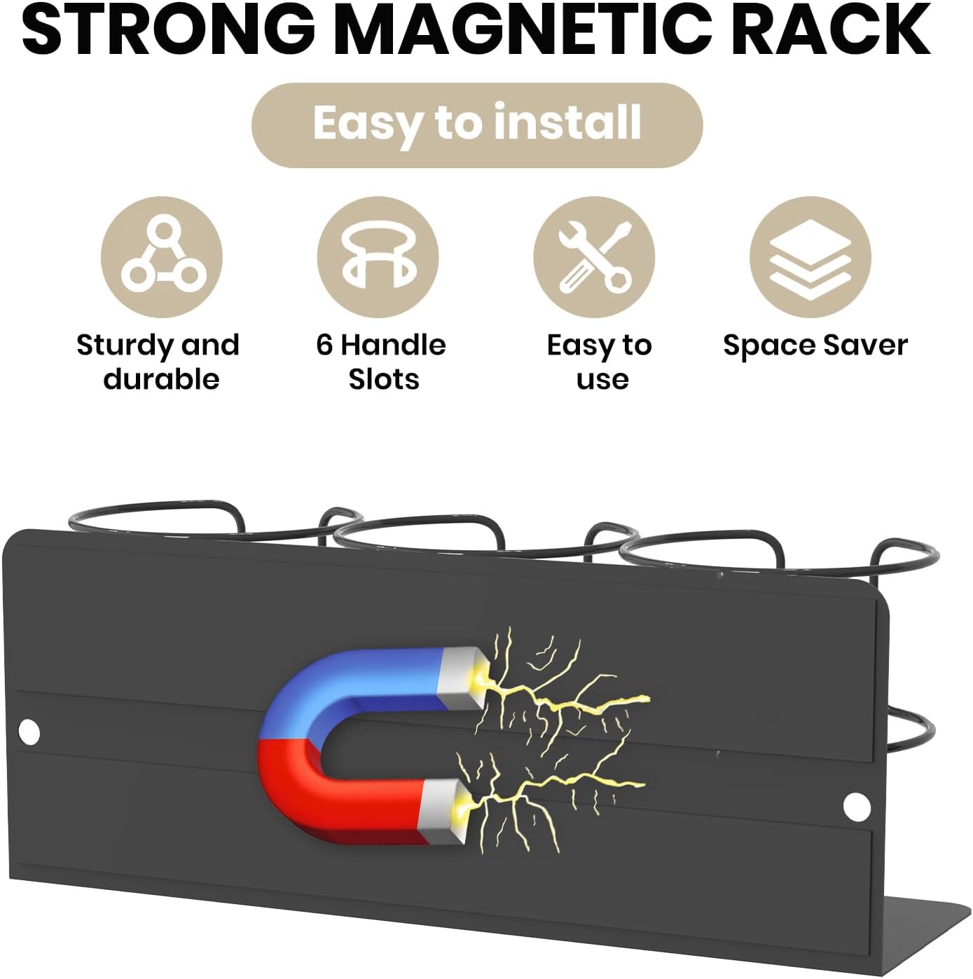 2Pack Magnetic Stanley Cup Holder for Refrigerator, Water Bottle Organizer for Stanley 40oz Tumbler, Stanley Cup Accessories for Kitchen Cabinet - Image 7