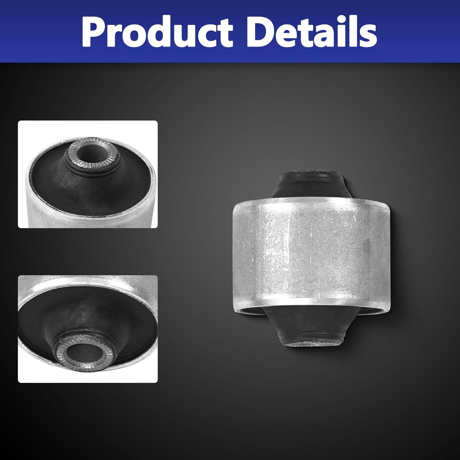 Bushing 10Pc, Replacement For Suspension Kit Control Arm Bushing Front Lower Upper Compatible With 2007-2017 Lexus LS460 2008-2016 Lexus LS600h AWD 4WD 48620-50081 48640-50081 48620-50080