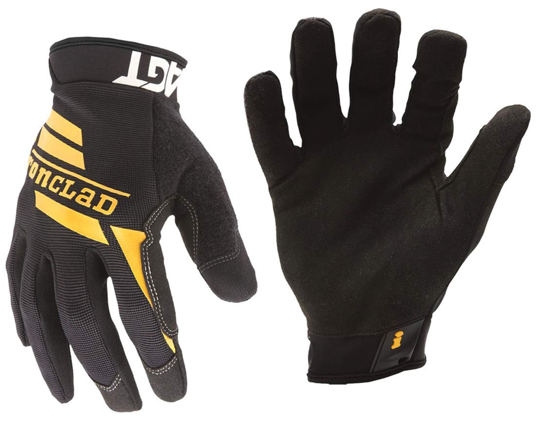 Ironclad Men's Synthetic Leather Work Gloves Black L 1 pair