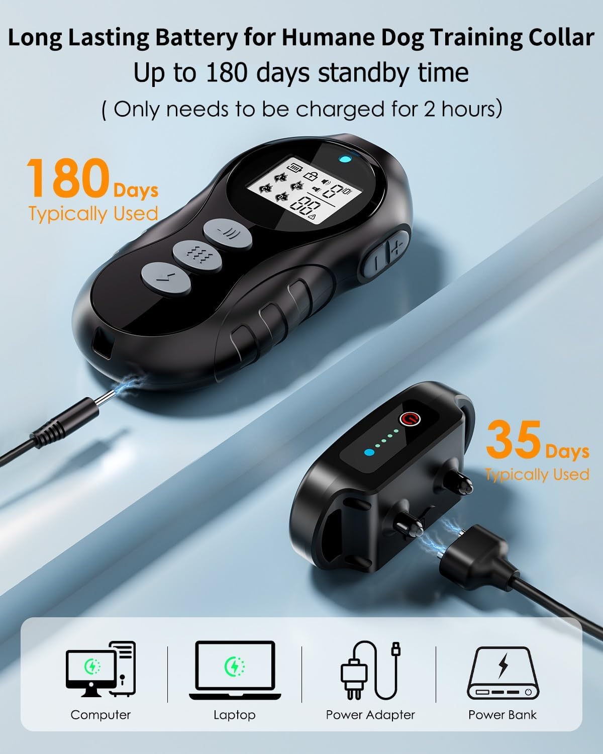 Dog Shock Collar with Remote Control for Dogs 10–120lbs, IPX7 Waterproof Dog Training Collar with Security Lock, 4 Safe Training Modes, Rechargeable Long Battery Life for Small Medium Large Dogs Gry