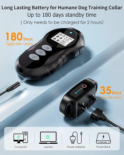 Dog Shock Collar with Remote Control for Dogs 10–120lbs, IPX7 Waterproof Dog Training Collar with Security Lock, 4 Safe Training Modes, Rechargeable Long Battery Life for Small Medium Large Dogs Gry - 5
