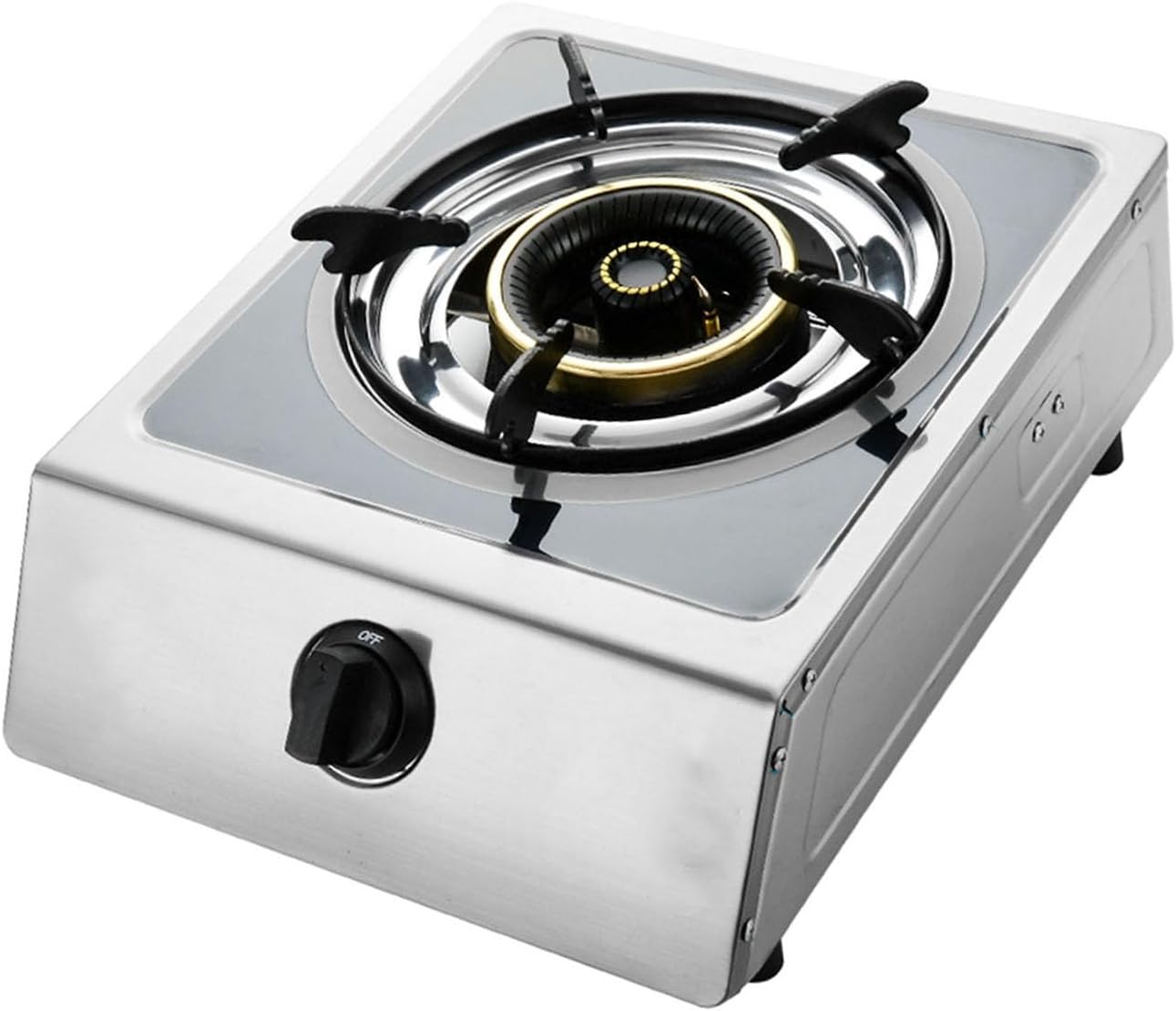 Estufa de un puesto a gas, diseño de escritorio, 5kW, acero inoxidable