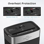 Bonsen 10-Sheet Cross Cut Paper Shredder for Home Office Heavy Duty | P-4, Portable Handle, 4 Gallons Bin, Paper and Credit Card Shredder, Black (S3201 New Version)