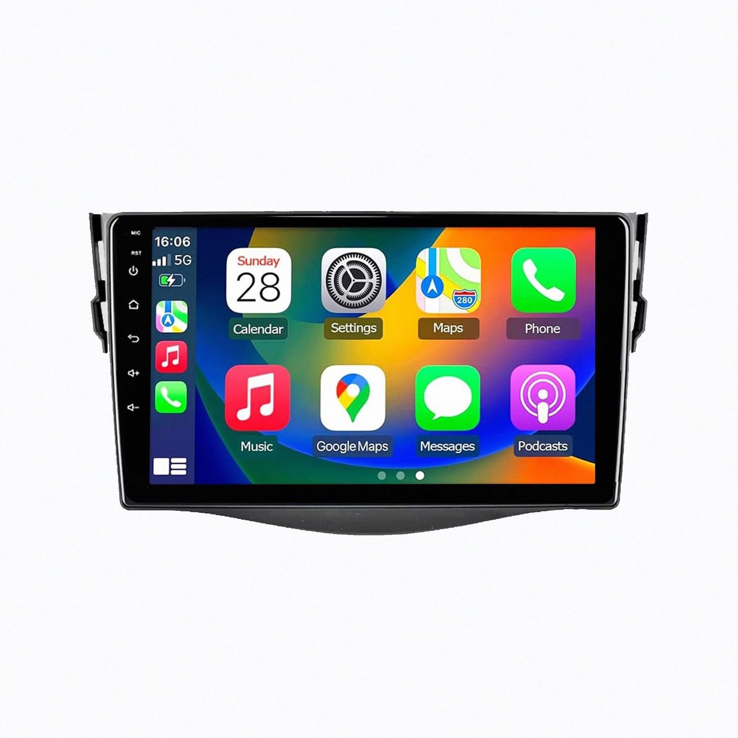 Car Stereo Carplay Radio de Coche para Toyota RAV4 RAV 4 XA30 2005-2013 Soporta Bluetooth, Control Volante, USB, WiFi, 4G, Mirror-Link, GPS Navegador/Radio FM, 4 Nuclear 4G+64G