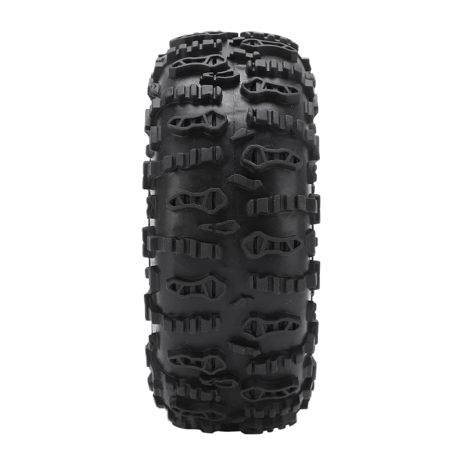 Timelli per auto telecomandate Auto Alluminio ruote in gomma in lega di gomma ad alte prestazioni forti impugnatura durevole per auto rc capra 1.9utb axi03004 rbx10 ryft 90048 (Nero)