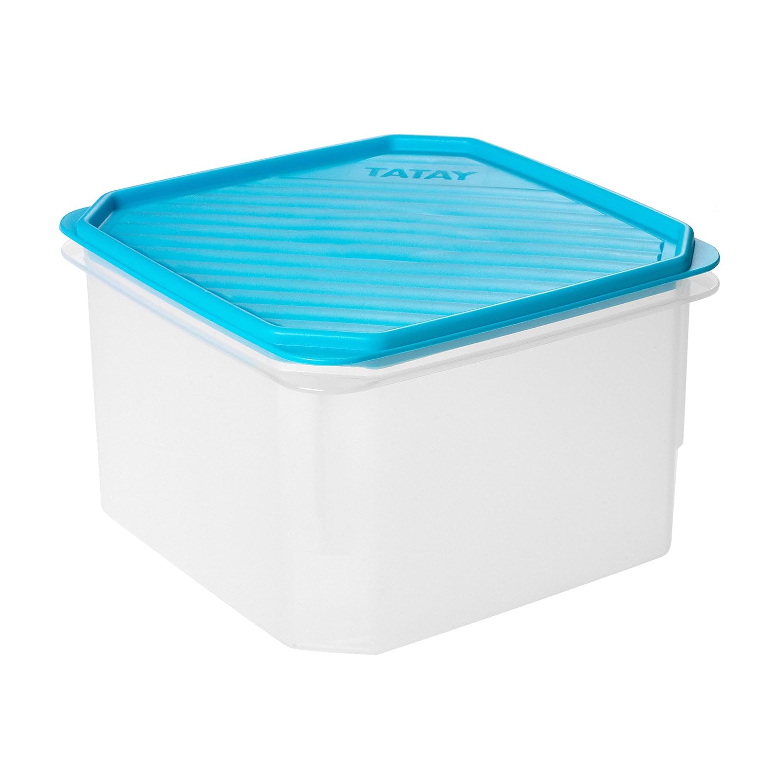 TATAY Food Container 2.9L Top Flex | Pressure Lid | Plastic Food Containers with Lids | Microwave, Dishwasher, Fridge & Freezer Safe | BPA-Free Plastic | 18.5x18.5x12.2 cm, Blue