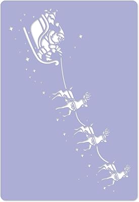Nakleo Plastic Reusabe Window Christmas Stencils // Santa Sledge - Sleigh - Reindeer //Template (17.7