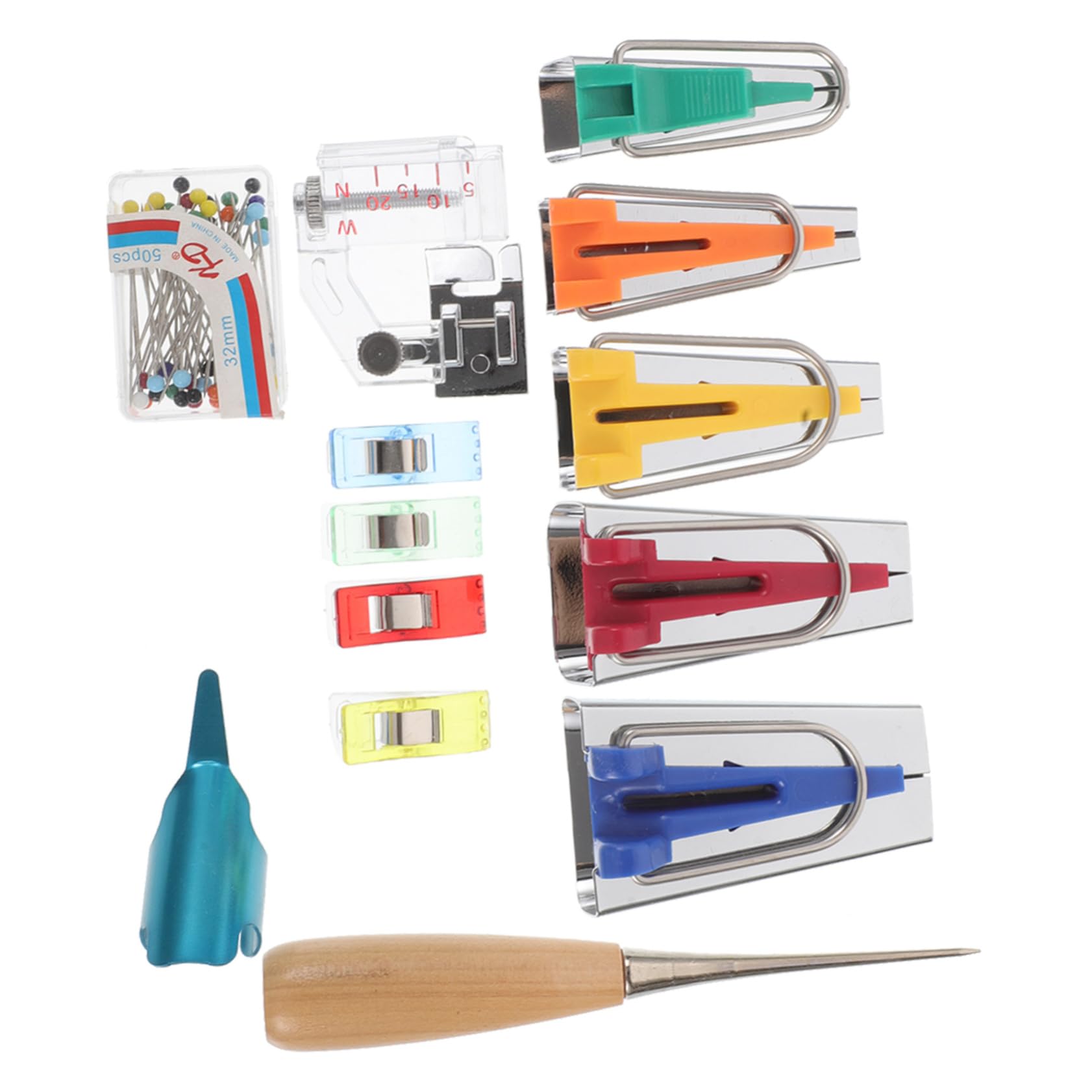 HOMSFOU Kit Set per Bordatura Tessuti, Multiuso, Cucito e Trapuntatura