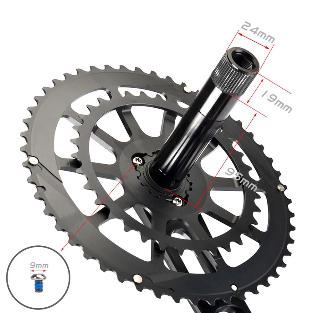 Korby rowerowe 170 mm GXP stop aluminium podwójna prędkość okrągła tarcza 50-34T 52-42T 53-39T 52-36T zestaw korbowy MTB