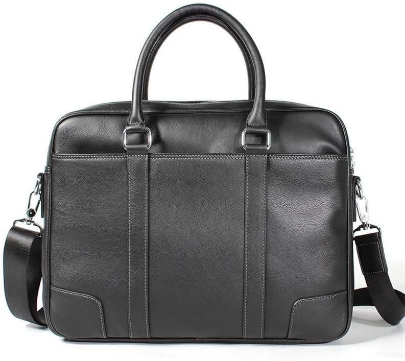 Men's Business Casual Genuine Leather Briefcase Laptop Bag