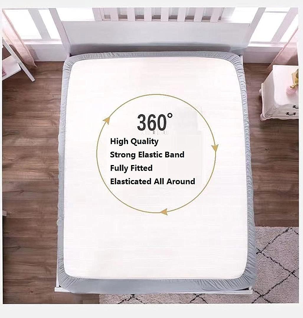 INJOY HOME DECOR 100% Pure Cotton Fully Fitted Sheet Super King Bed Deep Pocket Bedding Sheet Easy Care Soft Cotton Sheet Fully Elasticated Bedsheet (White - Image 4