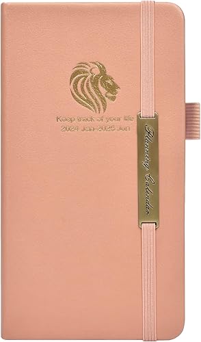 Agenda de bolsillo 2024-2025 semanal y mensual, calendario de bolsillo de 18 meses, enero de 2024 a junio de 2025, libro de citas semanal y diario,