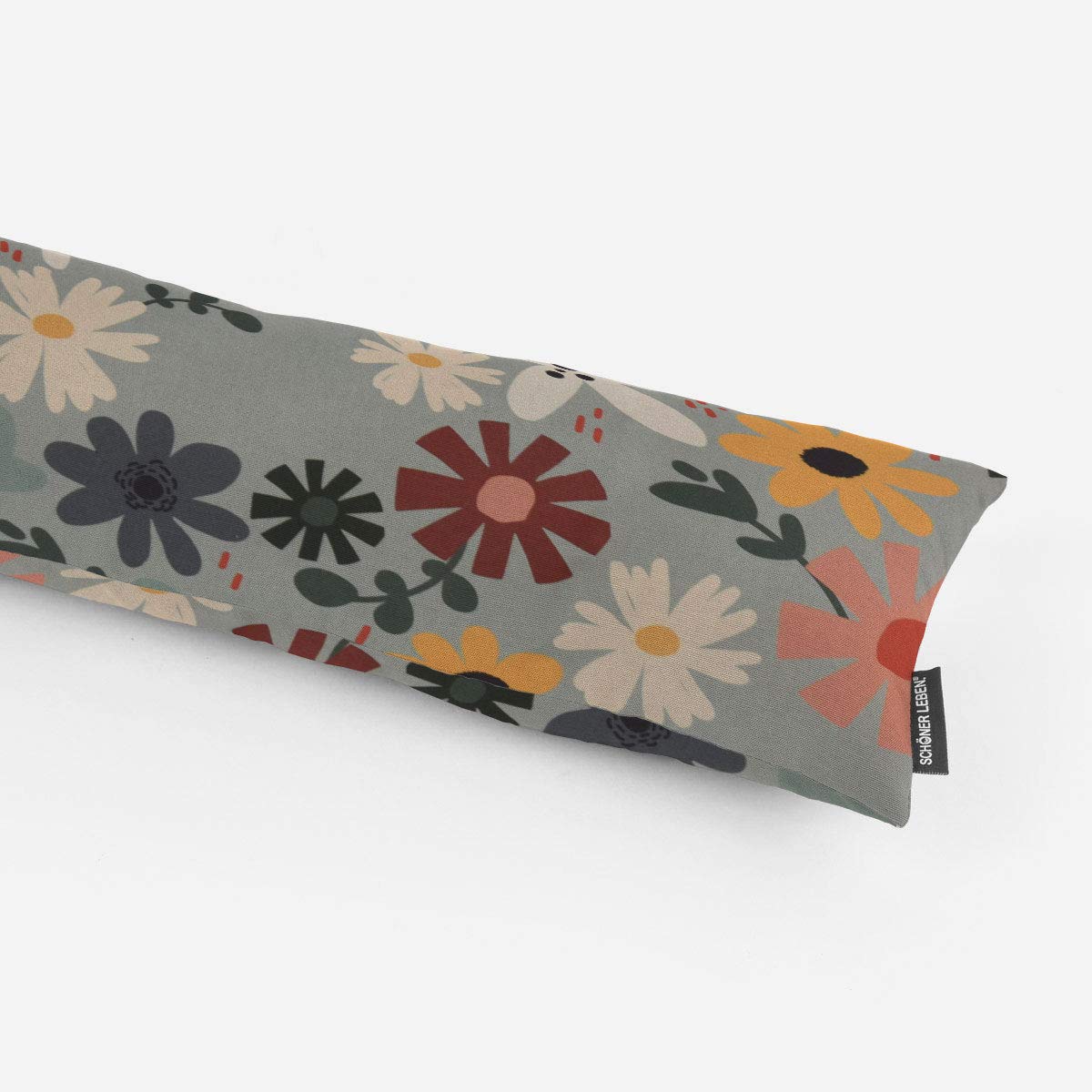 Bellissimi paraspifferi a mezzaluna con fiori e menta, diverse misure, lunghezza a scelta: 80 cm