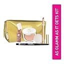 MyGlamm As Glamm As It Gets Makeup Pouch Kit (Pack of 4) | Full Makeup Set with Black Kohl Kajal, Compact Powder, Long Lasting Matte Lipstick & Nail Polish | Perfect Makeup Gift Set For Women gallery image