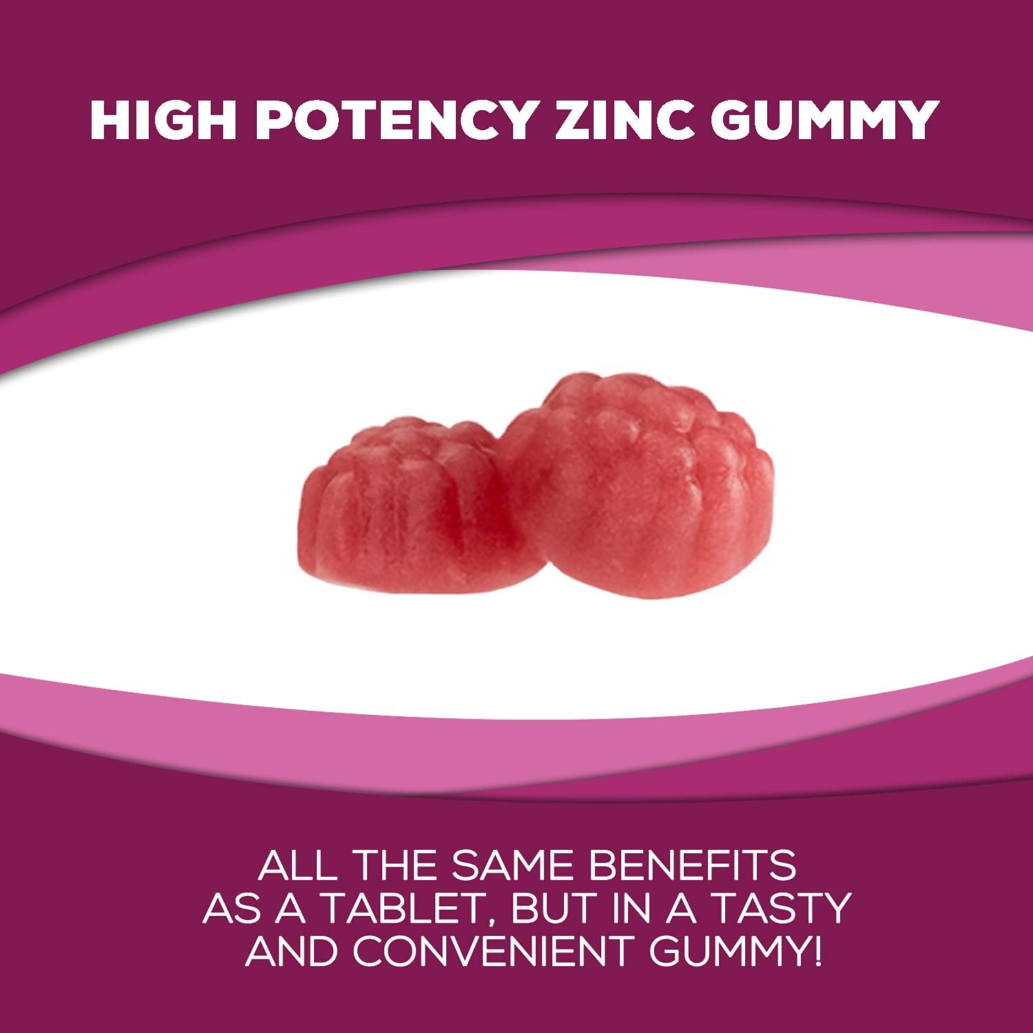Zinc Gummies for Kids and Adults 50mg Extra Strength Immune Support Supplement - Great Tasting Natural Flavored Gummy Supplement - Best Vegan Zinc Vitamin for Men, Women, and Children - 60 Gummies : Health & Household