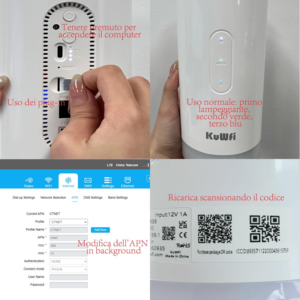 KuWFi Routeur WiFi 4G+ Mobile Double Bande 1200Mbps avec Batterie 10000mAh - Borne WiFi Nomade Extérieure Rechargeable Solaire pour Camping, Van et Randonnée