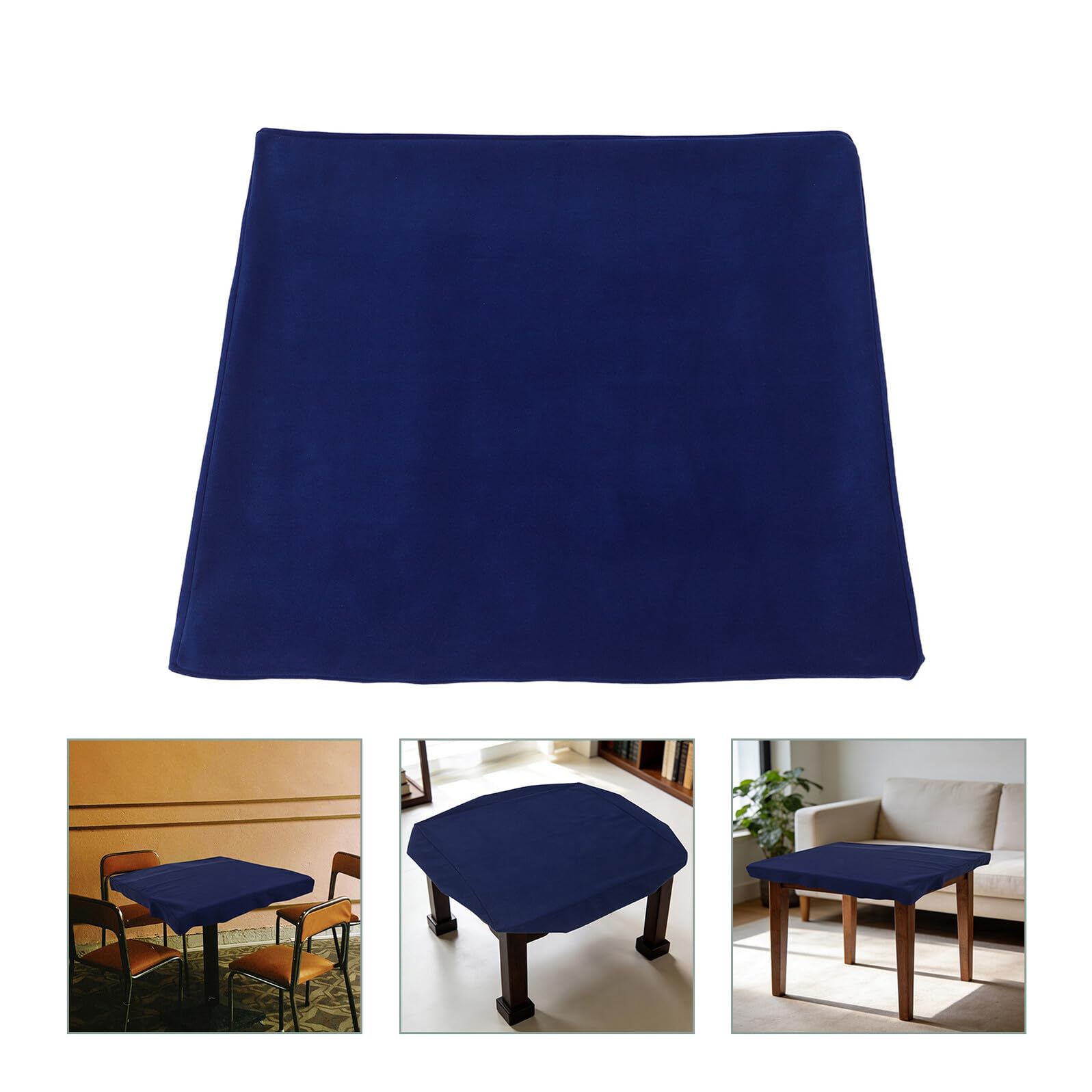 Veemoon Tapete Plegable para Juegos de Mesa 86x86 Cm Azul Oscuro, Antideslizante y Portátil para Mahjong, Póker, Dominó y Juegos de Cartas, Adecuado para Reuniones y Uso Doméstico