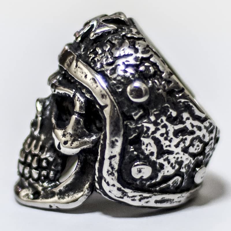 Image of Death Skull Ring for Men Stainless Steel Jewelry Biker Rings Scary Death Ring Skull for Gifts