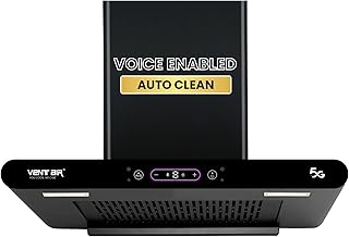 Ventair 60 cm Voice Enabled 1400 m3/hr Smart Autoclean Kitchen Chimney (Ruby 5G 60, Voice Enabled, Motion Sensor, Made in ...