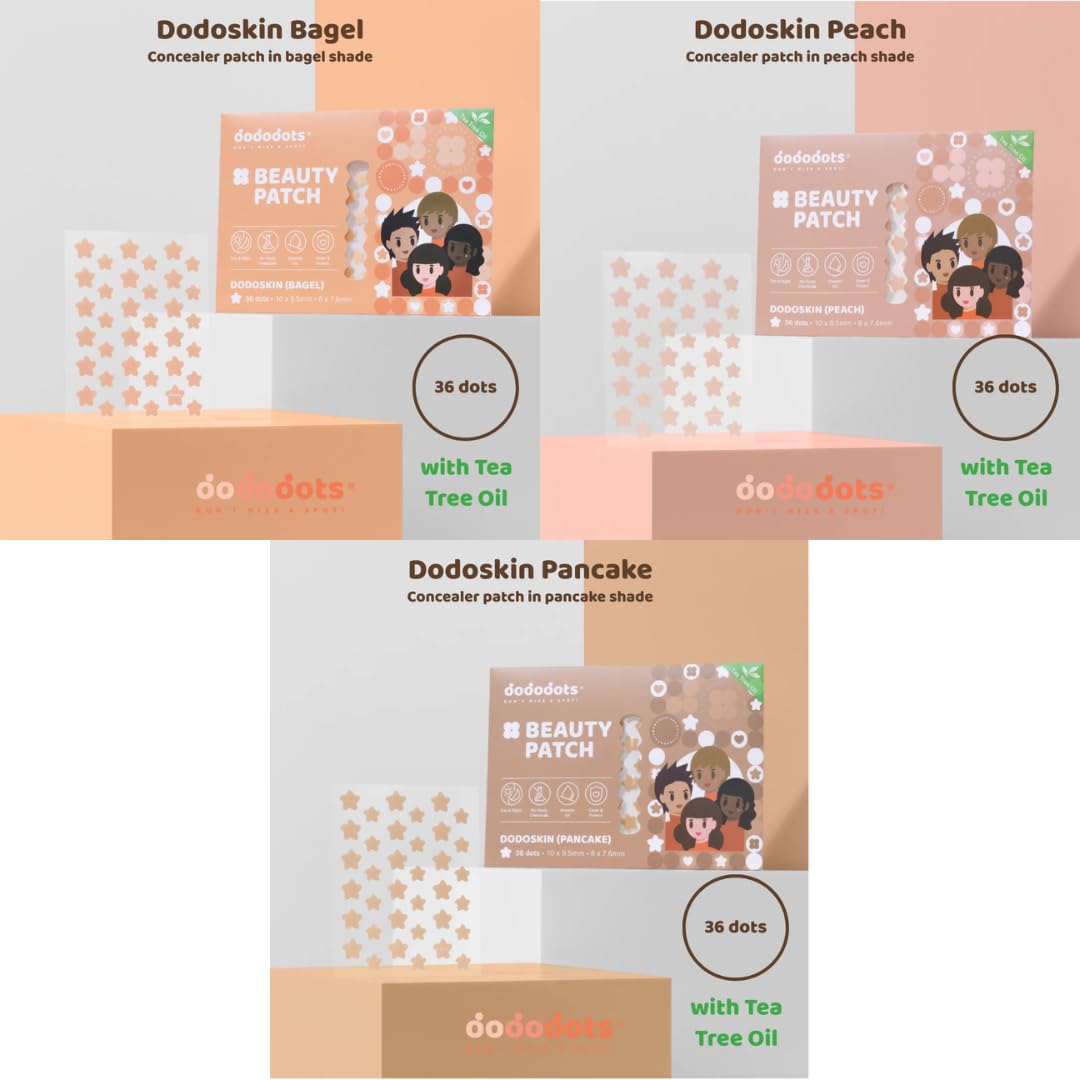 Dododots Pimple Patches bulk - Cute Acne Hydrocolloid Patch, Pimple Patches for Zit, Spot and Blemish Treatment, Acne Patches Bundle (5 Sets, 180 Patches)