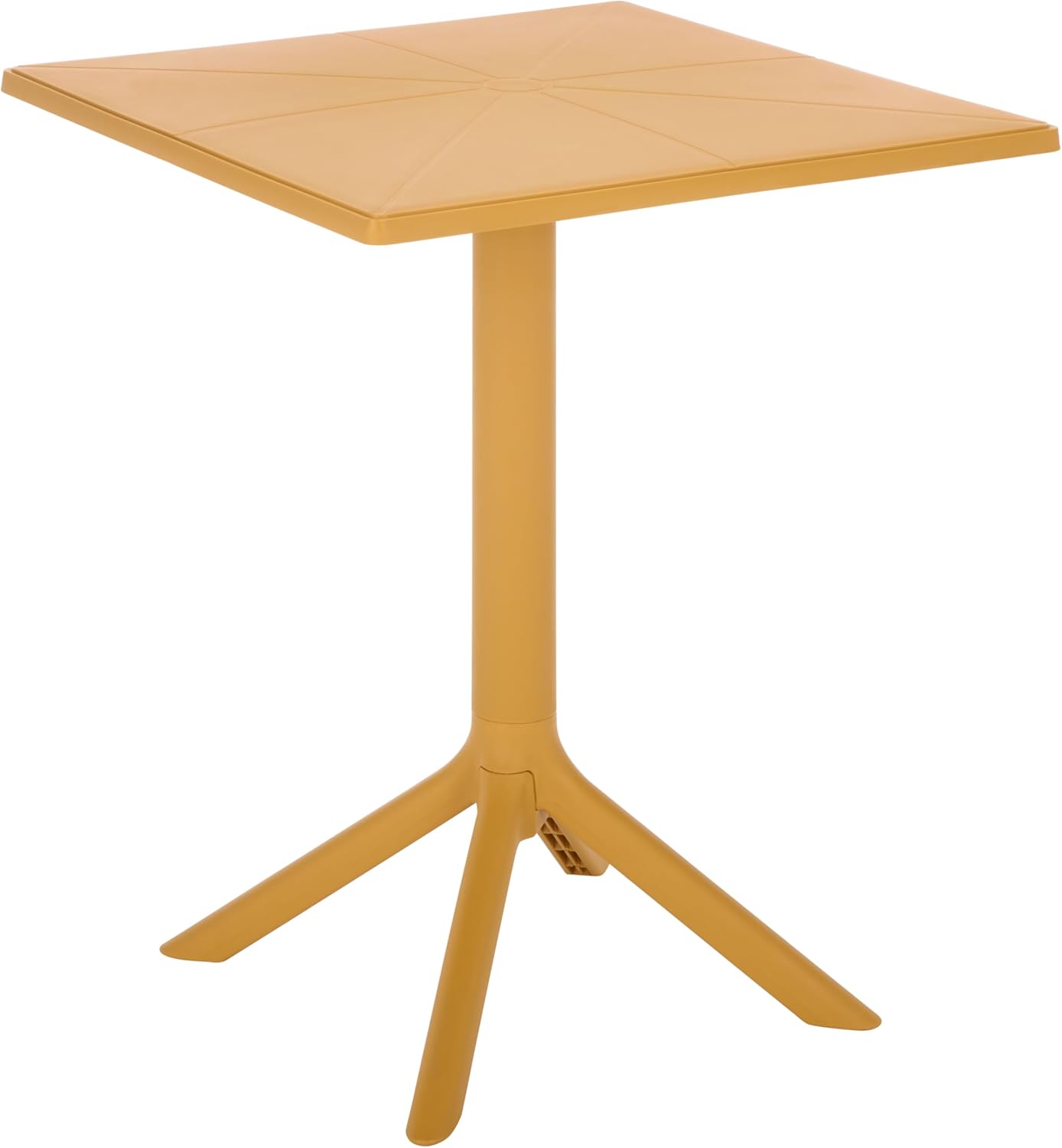SAFAVIEH Outdoor Patio Furniture Collection – Stella Beige Square Bistro Table, Fully Assembled Outdoor Patio Table, Compact Modern Design, Weather-Resistant Accent (PAT4704B)
