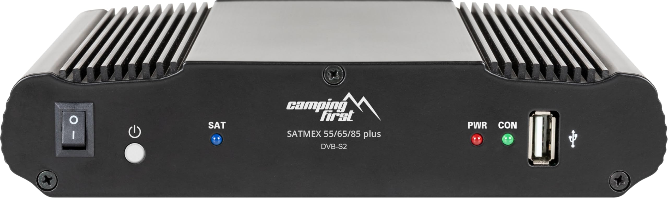 Satmex 55 Plus – Antenne Satellite Automatique – Blanc | Montage sur camping-car, seulement 16 cm de hauteur, Bluetooth, grande portée de réception