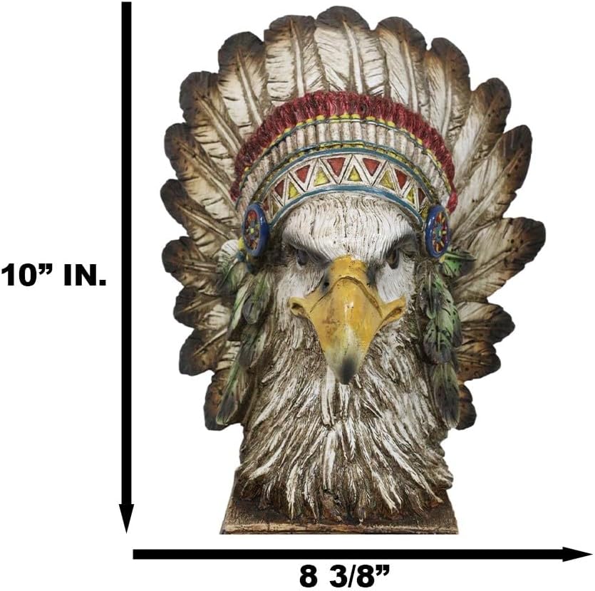 Miniatura 7 de Ebros Gift Estatuilla de espíritu animal en base de pedestal, estante, centro de mesa, centro de mesa, acento decorativo (guerrero águila)