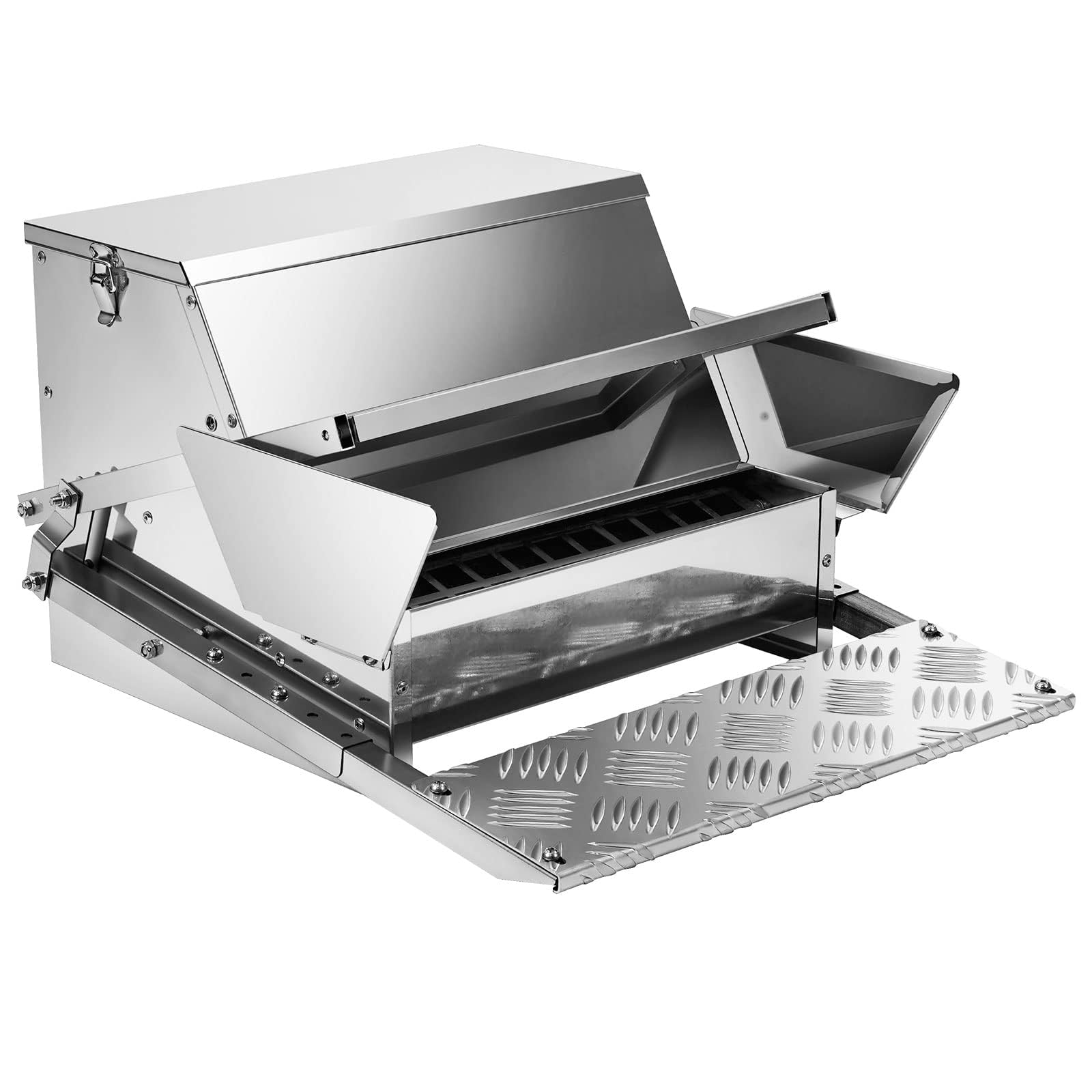 RYFT Comedero automático de pollo de gran capacidad de acero galvanizado con cubierta resistente a la intemperie, para pollos, faisanes, gallo, patos y aves de corral