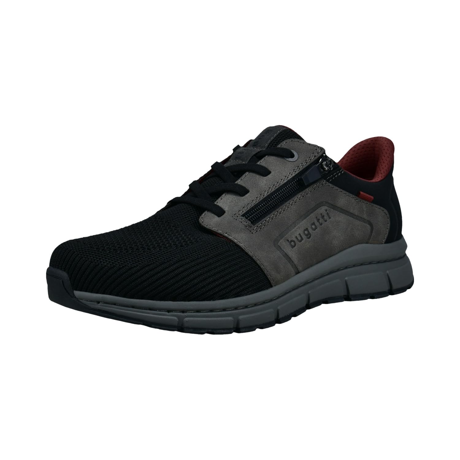 bugatti Men's Lace-Up Shoes 332-AOS05, Black/Dark Grey, 44