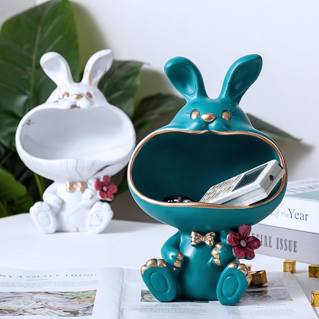 Sleutelschaal Dier Dinosaurus Sculptuur Standbeeld Opbergdoos Sieraden Organizer Dienblad Salontafel Decor, Geometrisch Decor Telefoon Munt Wissel Horloges Canday Dienblad (Color : Green
