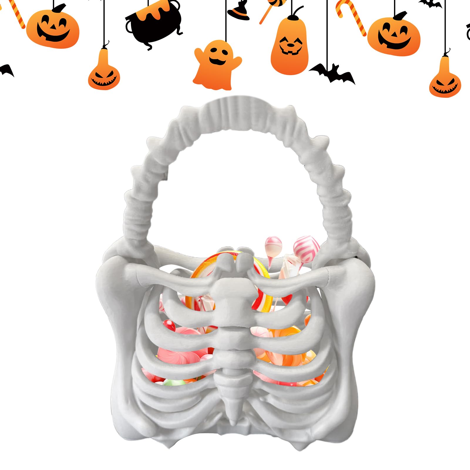 Portmonetka z czaszką – gotycki punkowy portfel w kształcie klatki piersiowej, modna torebka na Halloween | materiał drukowany 3D, stylowe akcesorium do pracy, szkoły, makijażu, imprezy, podróży, mała
