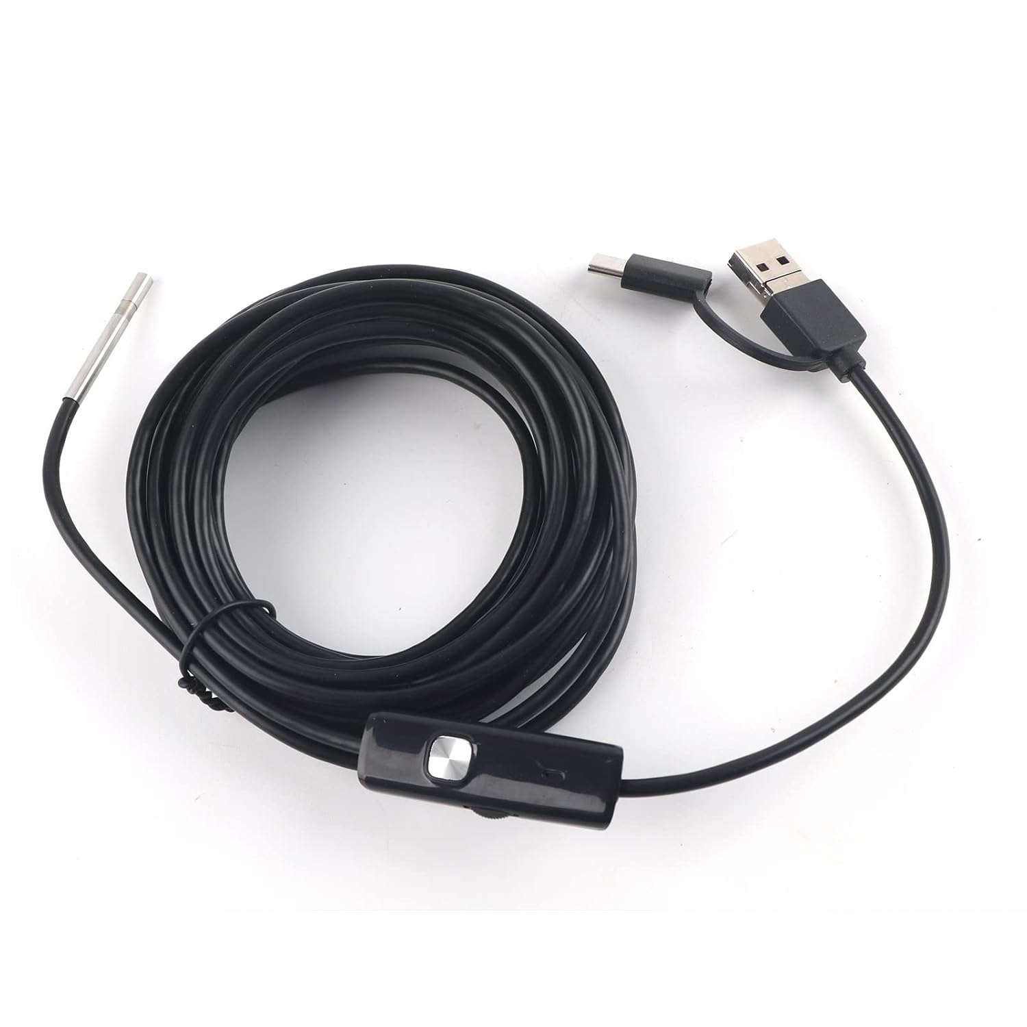 3 in 1 for Android TypeC Mobile Phone 3.9mm Lens High Definition Waterproof Endoscope Lens High Definition Waterproof Endoscope (1m Cable) (5 Meters Soft Cord)