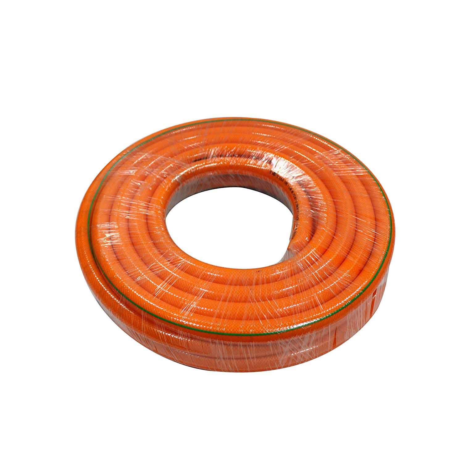 TechnoCrafts PVC Braided Water Pipe for Floor & Carpet Cleaning 10 Meter (33 feet) 1/2" (0.5 Inch or 12.5mm) Bore Size - 3 Layered Hose Pipe | Durable & Lighweight | (Orange)