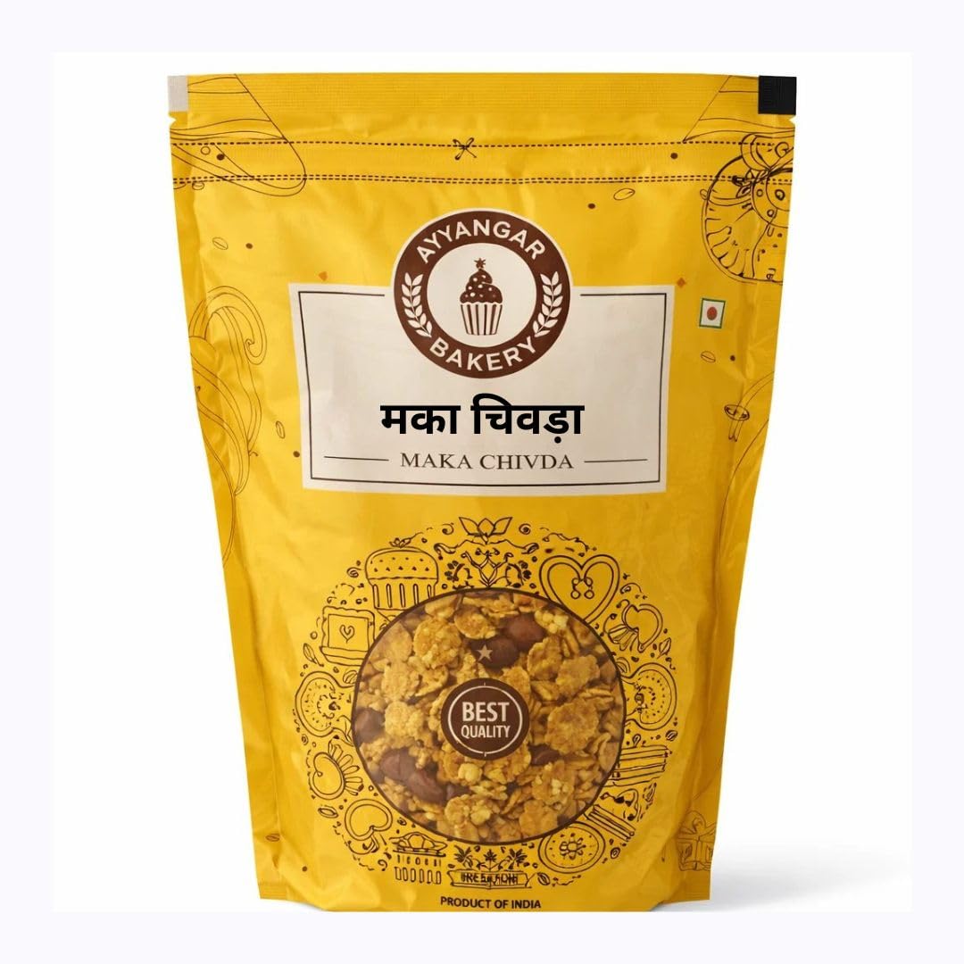 Ayengar Bakery Maka Chivda | Crispy Cornflakes Namkeen Snack | Traditional Maharashtrian Chivda | Light & Crunchy Tea-Time Snack | 100% Vegetarian