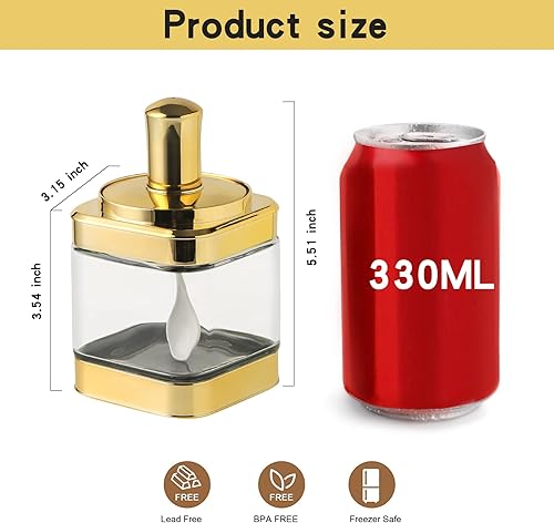 Miniatura 6 de BETTWILL Tarros de almacenamiento de vidrio+tarros de especias de condimentos de vidrio