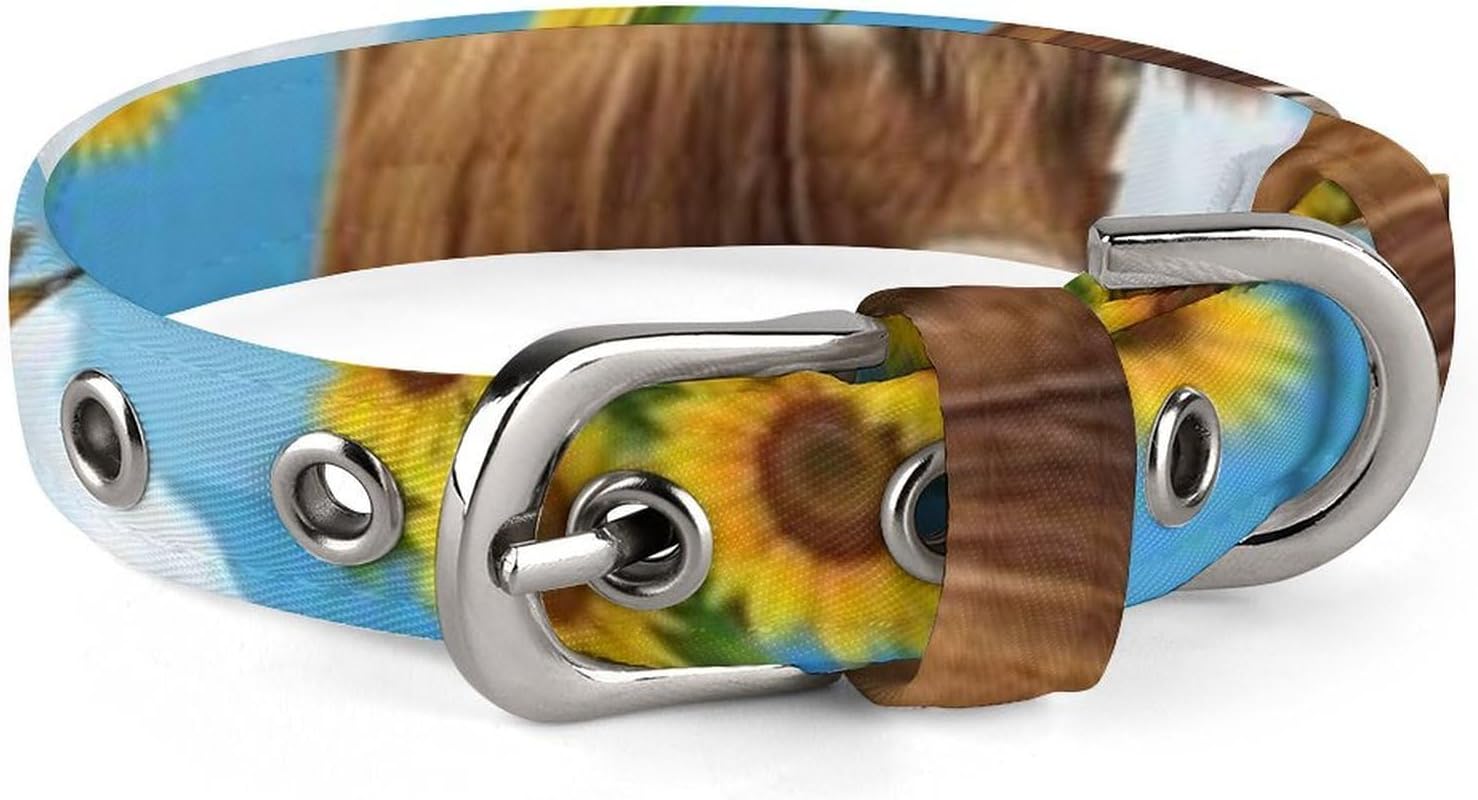 Adjustable Soft Fabric Pet Collar with Secure Metal Buckle, Cute Cats, Comfortable Choice for Small & Medium Dogs Everyday Use