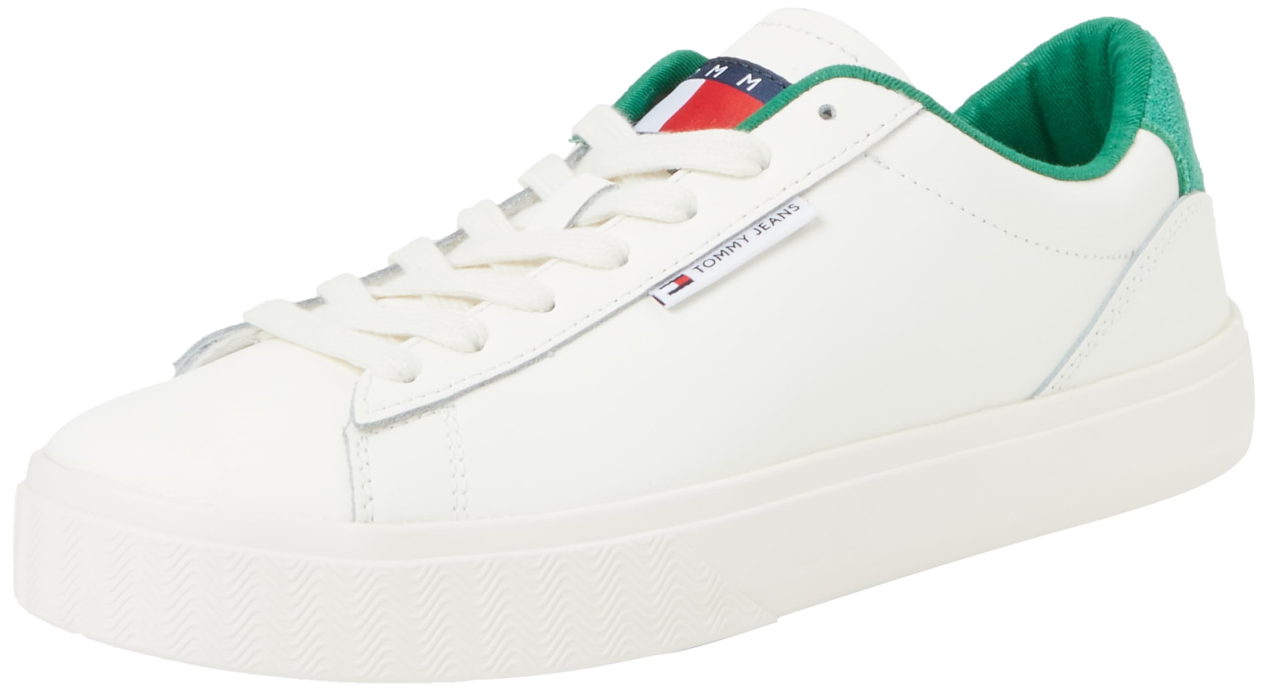 Tommy Hilfiger Tommy Jeans Zapatillas para Mujer Sneaker con Suela Cupsole, Beige (Bleached Stone), 38