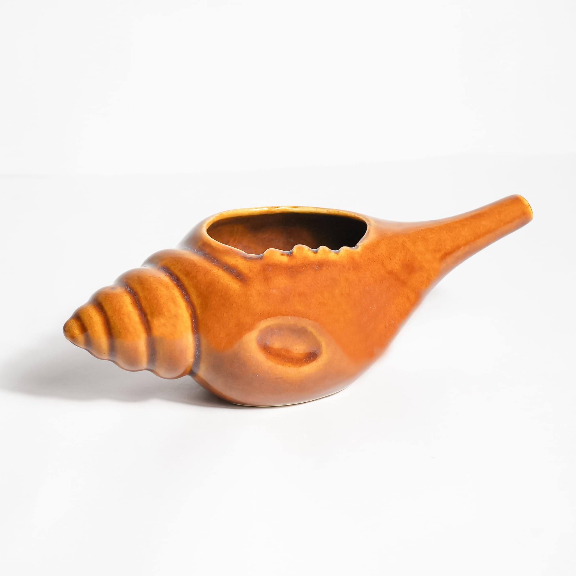 Leak Proof Durable Ceramic shell Neti Pot with Nostril Plugging Support Better Capacity Holds 300 ml Spill Proof with Comfort Grip Lead Free Microwave Dishwasher Safe (light Brown)-image-32