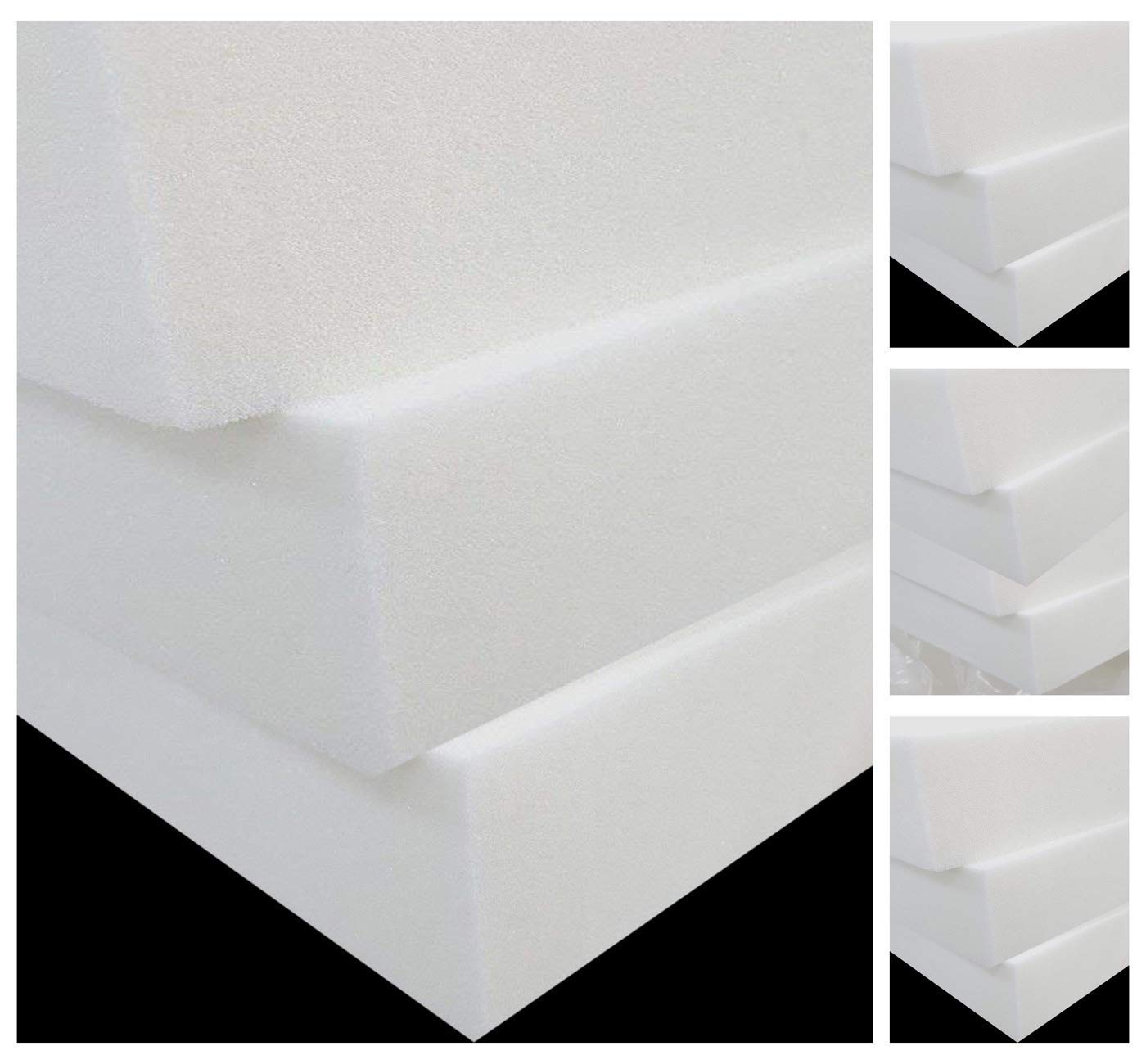 EXQUIZIT HOME® White Firm Foam Cut to Any Size | High Density Upholstery Foam Cushion Pad | Replacement Seat, Sofa, Bench & Mattress Foam (Depth: 1 Inches Size: 14 x 14 Inches) — image 1