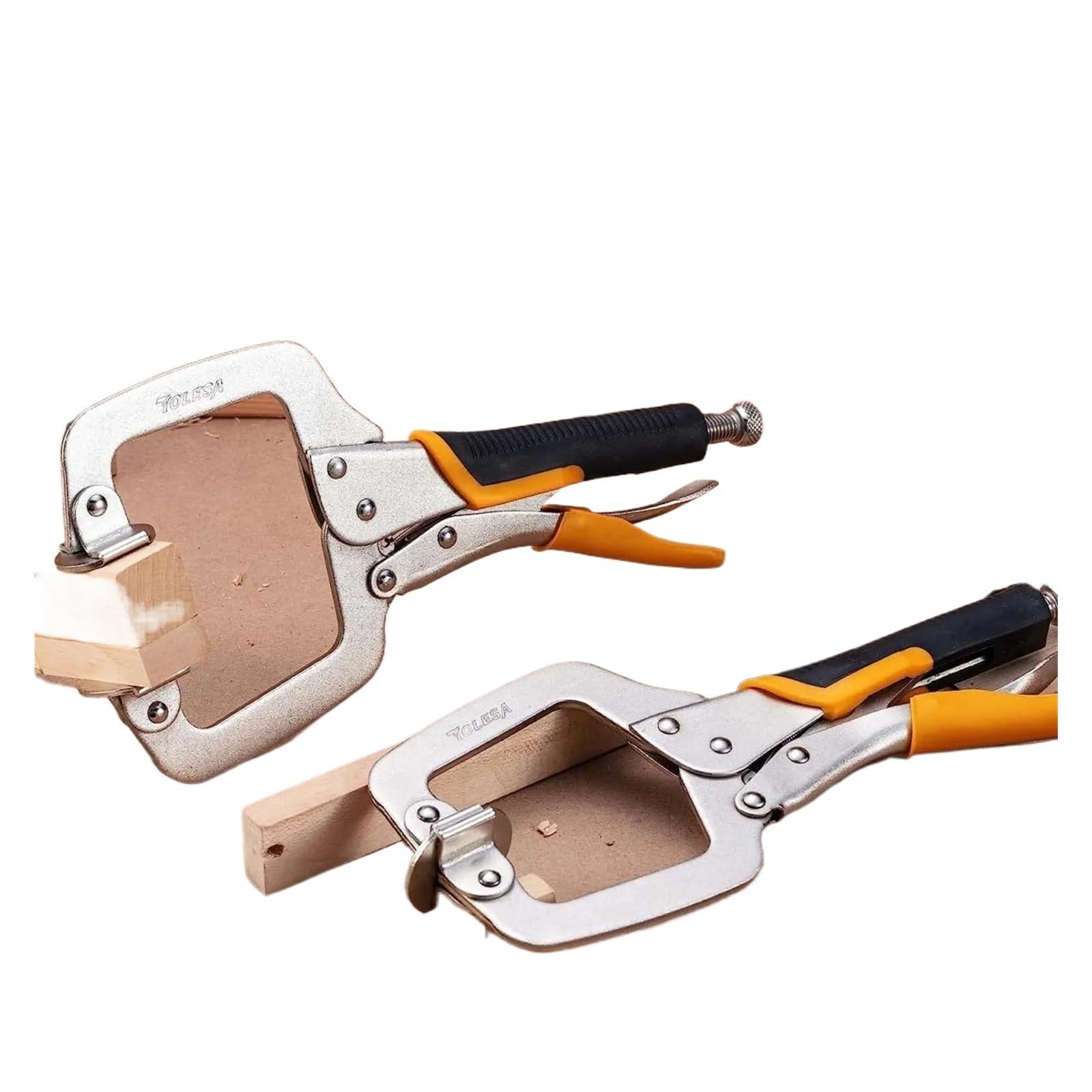 Juego de 3 abrazaderas frontales de Metal for carpintería, abrazadera de madera de 6 "con orificio de agarre ajustable, carpintería de gabinete