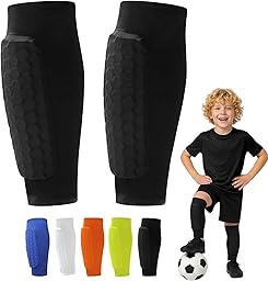 Protege Tibia Foot, Antichoc Shin Defender Guards, Shin Guards Manchon de Protection des Mollets, Protège-Tibias Respirants et Antidérapants, pour Enfants, Adolescents et Adultes