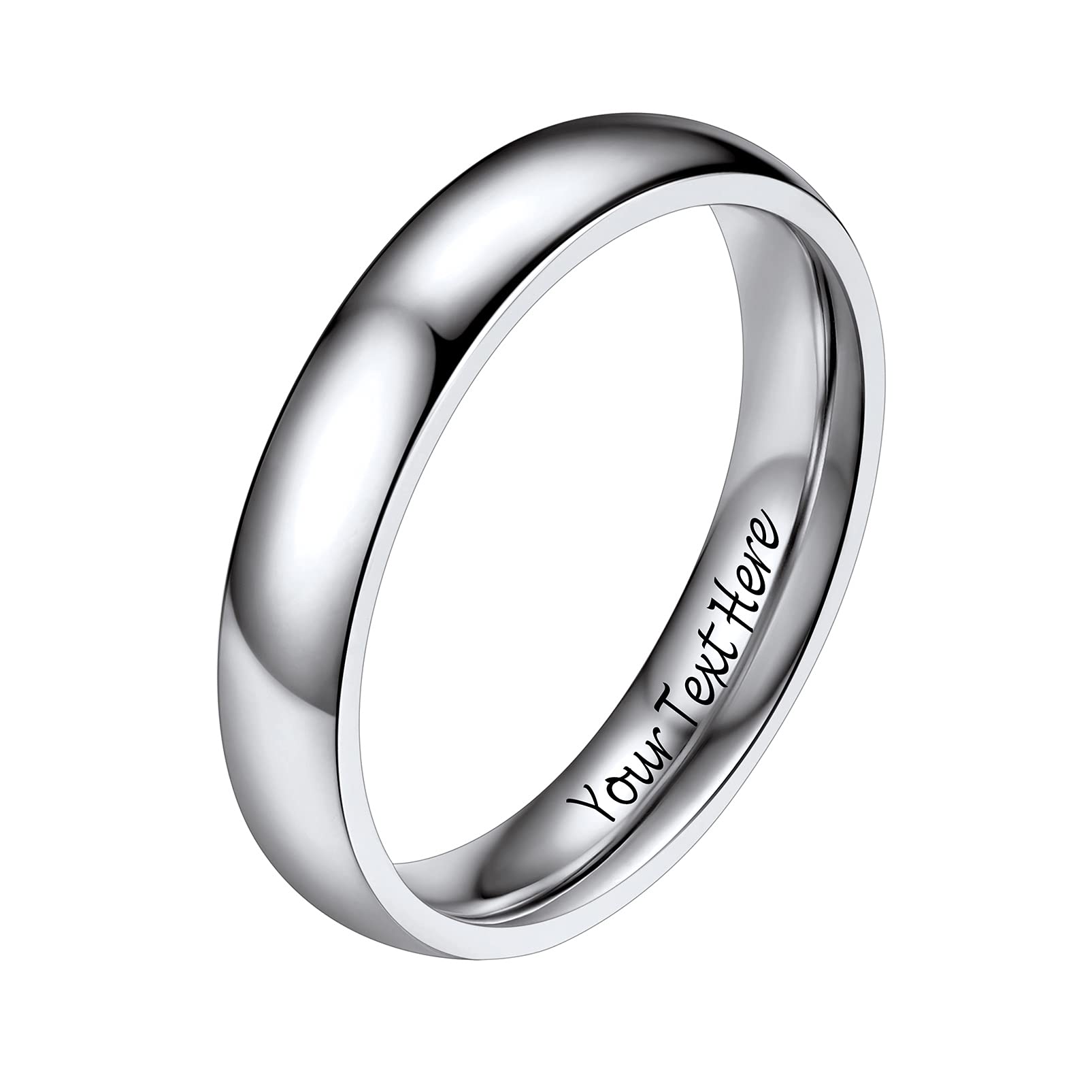 PROSTEEL Simpel Bandring 2mm/4mm/6mm/8mm breit Herren Damen personalisiert Trauring Ehering Edelstahl/18k vergoldet Finger Ring Modeschmuck Accessoire für Hochzeit Geburtstag, Ringgrößen 54-67