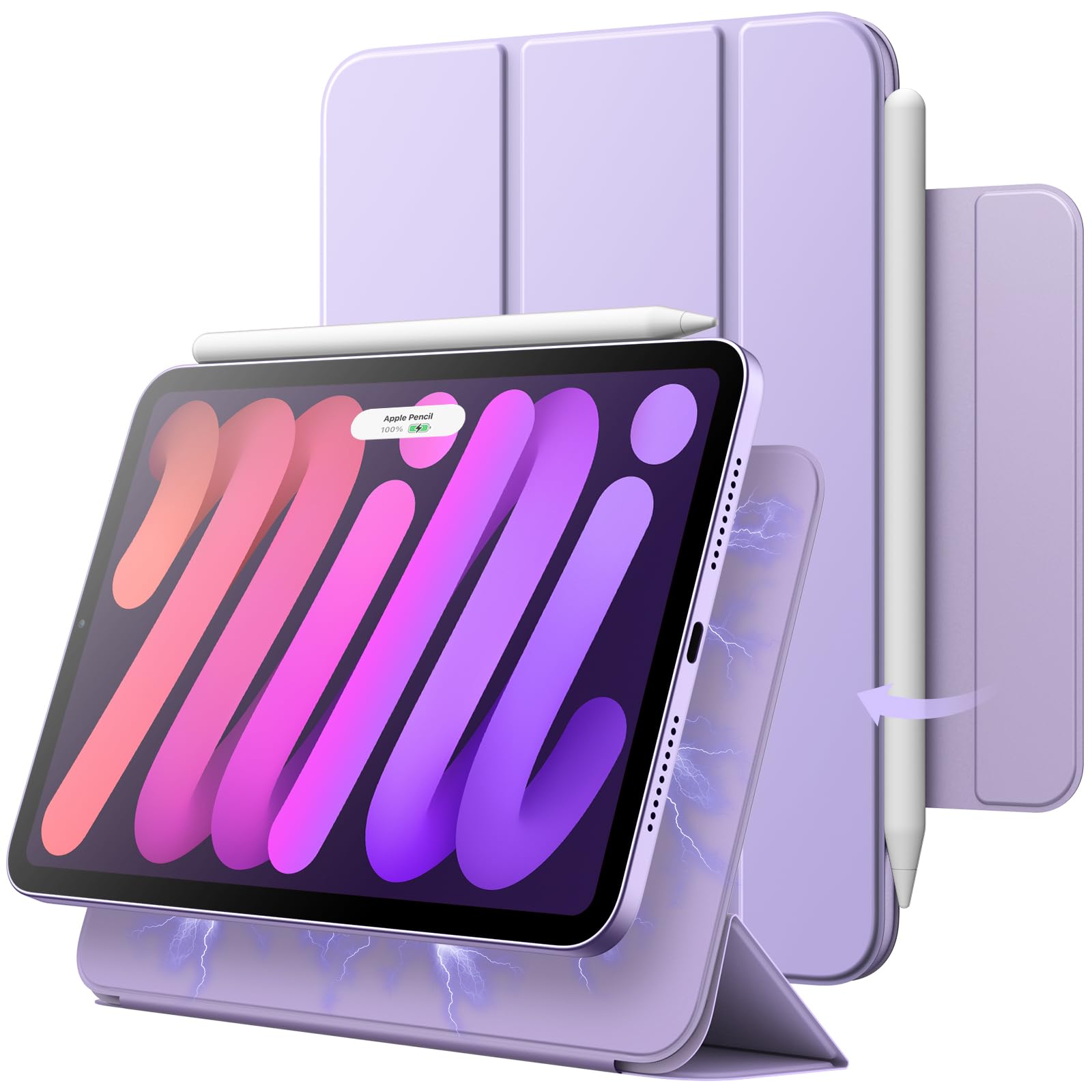 Apple iPad mini パープル カバー付き Amazon.co.jp: JETech マグネットケース iPad mini (A17 Pro