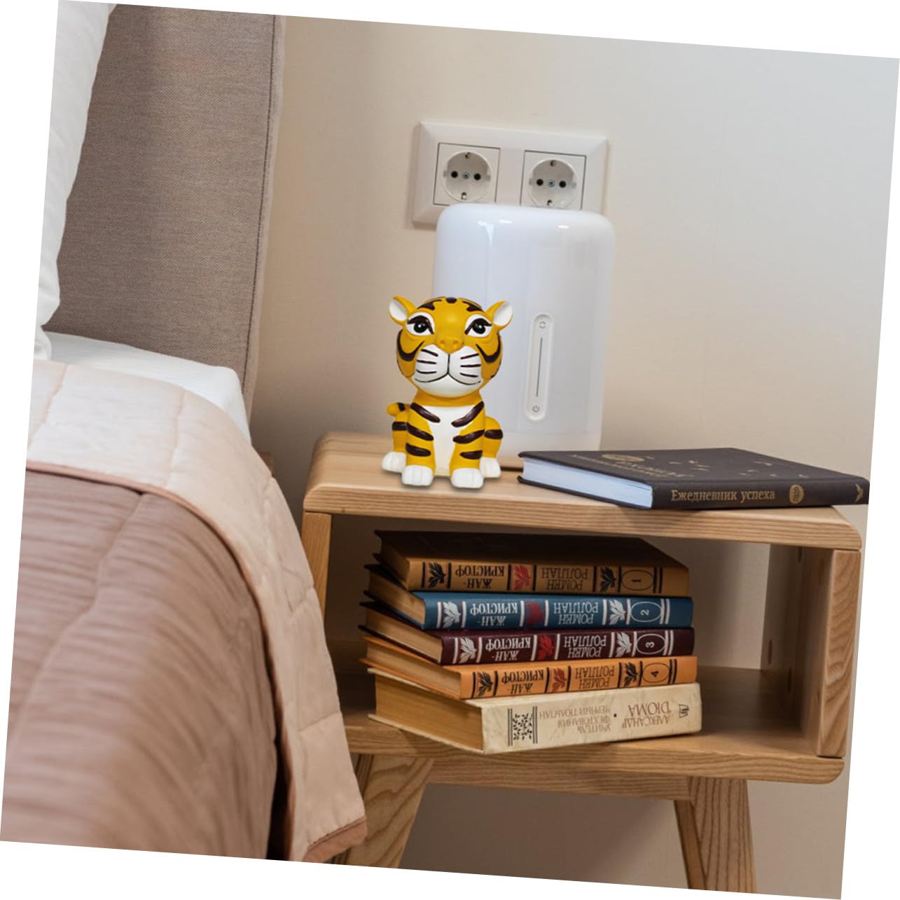 Spardose in Tigerform aus Kunstharz, Gelbe Münzbox
